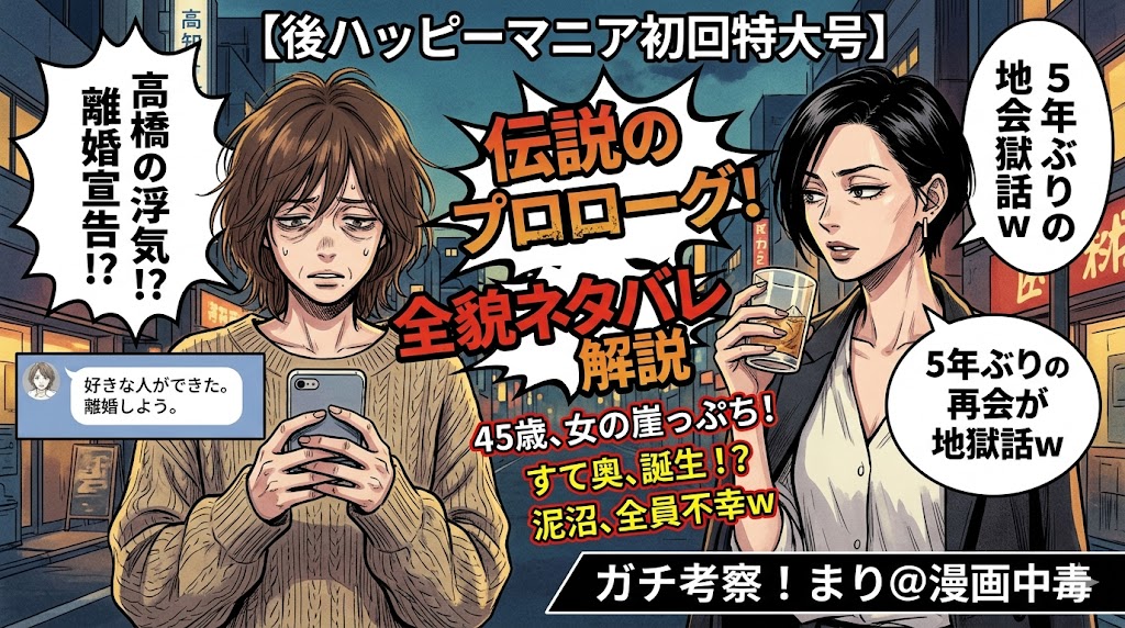 【後ハッピーマニア初回ネタバレ】15年後のカヨコと高橋に衝撃！フクちゃんとの絶交理由と「すて奥」の誕生