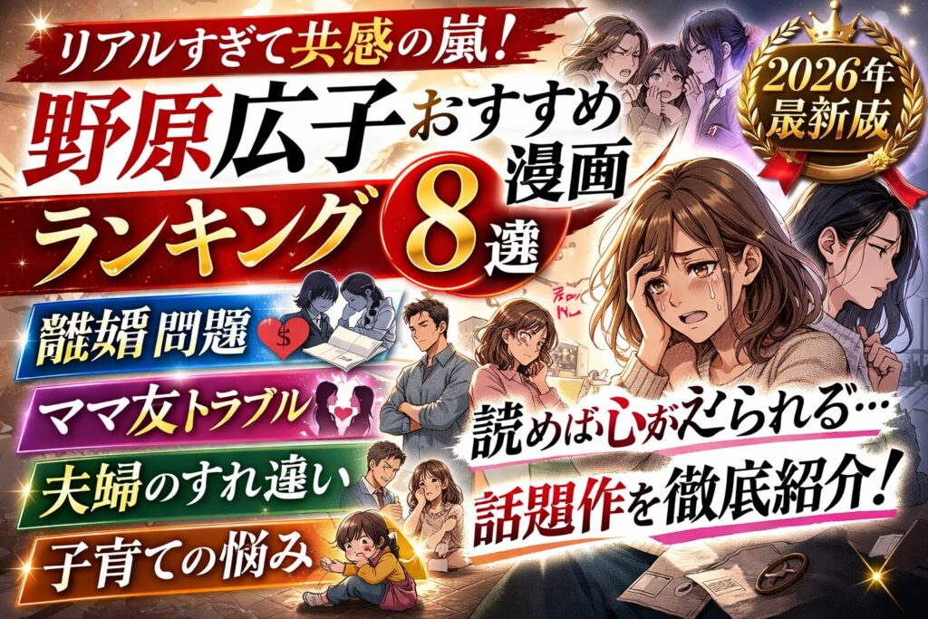 野原広子のおすすめ漫画ランキング【2026年最新版】離婚・ママ友・夫婦問題で刺さる8選