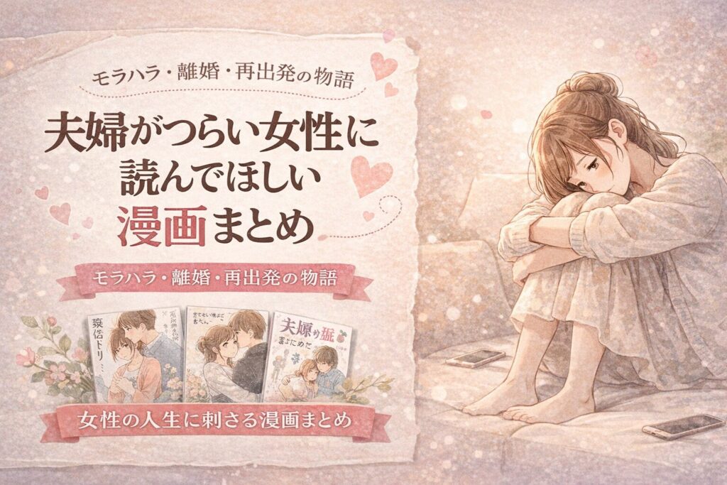 夫婦がつらい女性に読んでほしい漫画まとめ｜モラハラ・離婚・再出発の物語