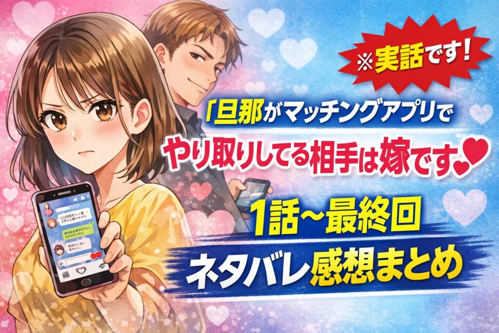 「旦那がマッチングアプリでやり取りしてる相手は嫁です」ネタバレ結末まとめ｜実話サレ妻の逆襲が怖すぎる