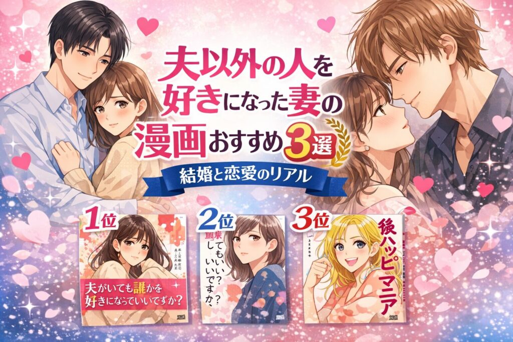 夫の他に好きな人ができた！既婚女性の恋おすすめ漫画ランキング！