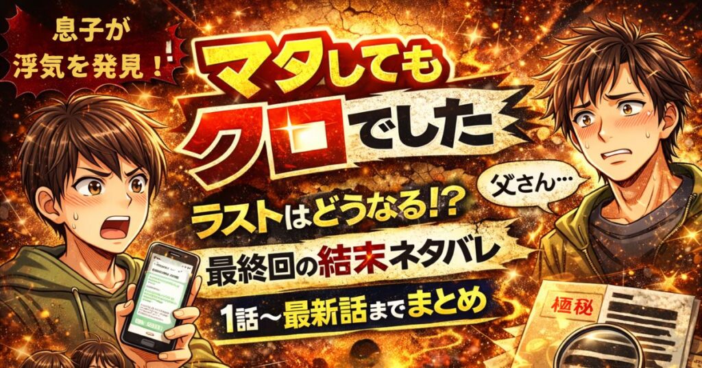 「マタしてもクロでした」ラストはどうなる？最終回結末ネタバレ｜1話〜最終話まとめ【完全版】