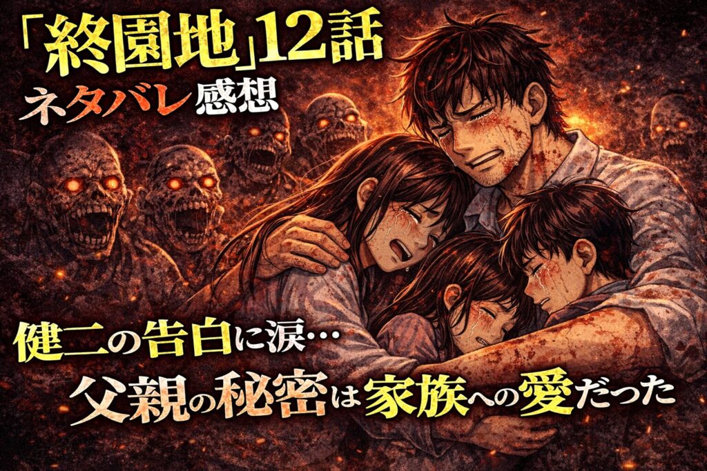 「終園地」12話ネタバレ感想｜健二の告白に涙…父親の秘密は家族への愛だった