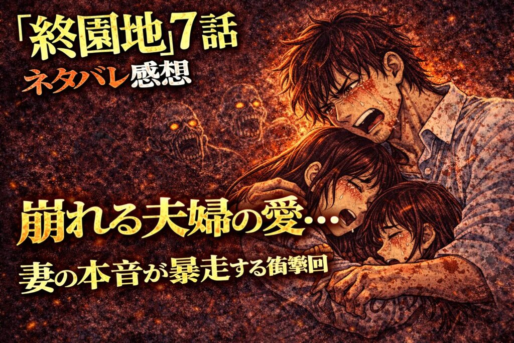 終園地7話ネタバレ感想｜崩れる夫婦の愛…妻の本音が暴走する衝撃回