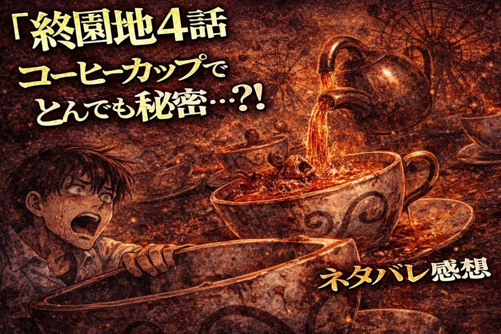 「終園地」4話ネタバレ感想｜コーヒーカップで暴かれる秘密…絶叫アトラクションが地獄すぎる！