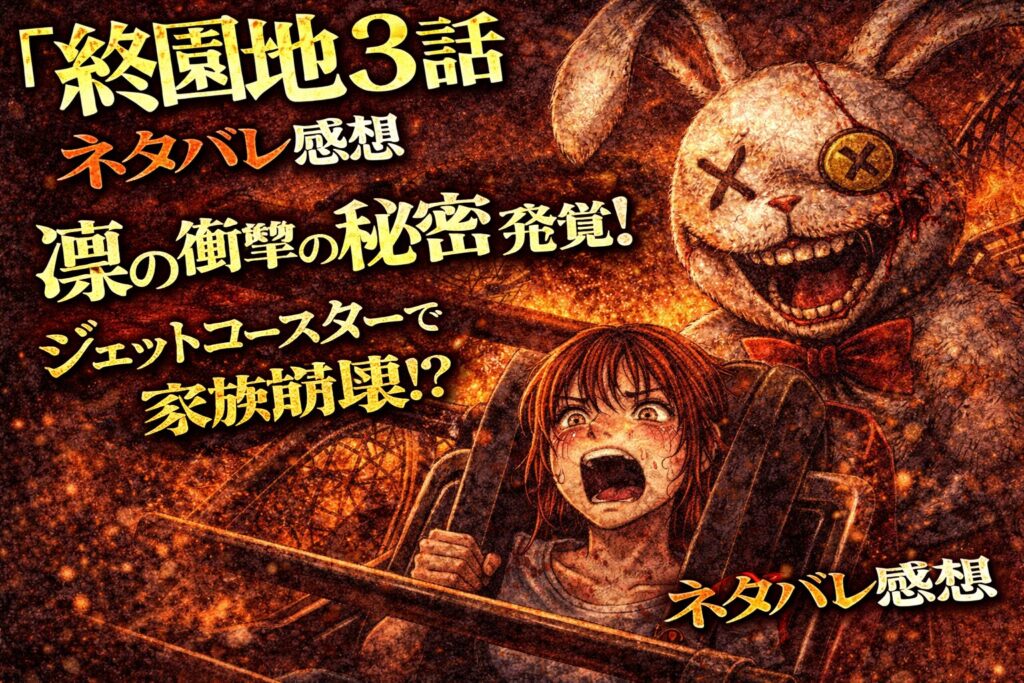 「終園地」3話ネタバレ感想｜凜の衝撃の秘密が発覚！ジェットコースターで家族崩壊の予感