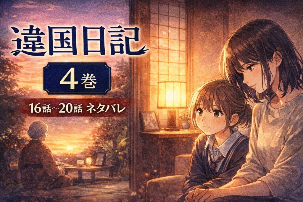 違国日記4巻ネタバレあらすじ（16話～20話）｜祖母との再会とすれ違う二人の夜