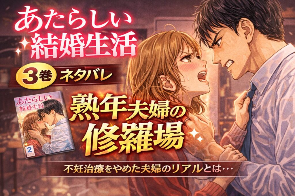 【あたらしい結婚生活】3巻ネタバレ感想｜11話〜16話・熟年夫婦の衝撃修羅場