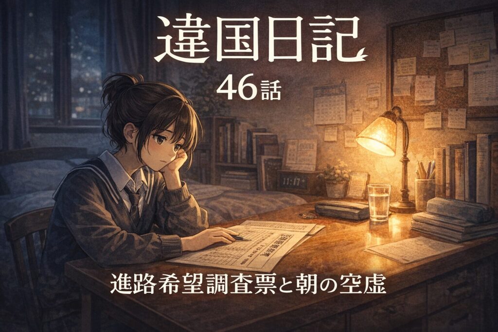 違国日記46話ネタバレあらすじ｜進路希望調査票と朝の“空虚”