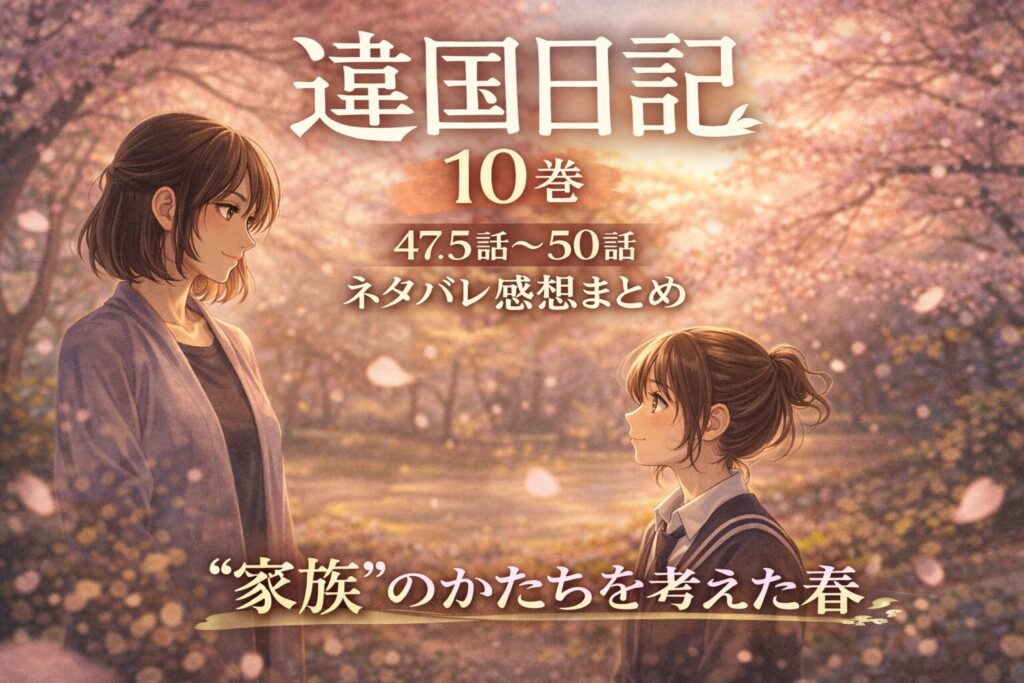 違国日記10巻ネタバレ感想まとめ｜47.5話〜50話のあらすじと“家族”のかたち