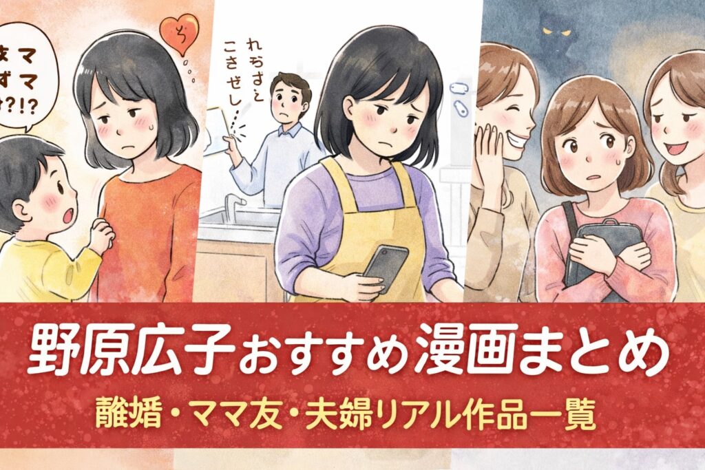 野原広子おすすめ漫画まとめ|離婚・ママ友・夫婦リアル作品一覧
