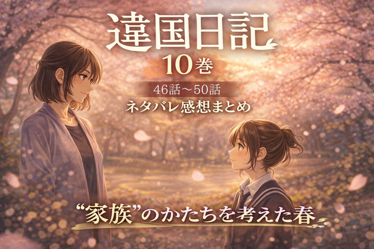 違国日記10巻ネタバレ感想まとめ｜46話〜50話のあらすじと“家族”のかたち