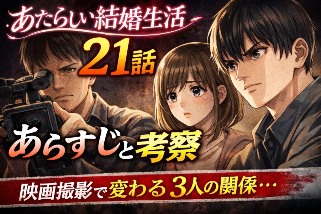 あたらしい結婚生活21話のあらすじと考察|映画撮影で変わる3人の関係
