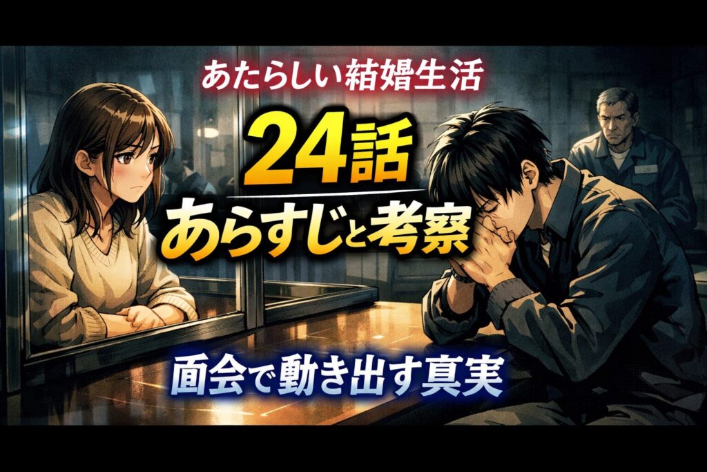 あたらしい結婚生活24話のあらすじと考察｜面会で動き始めた真実