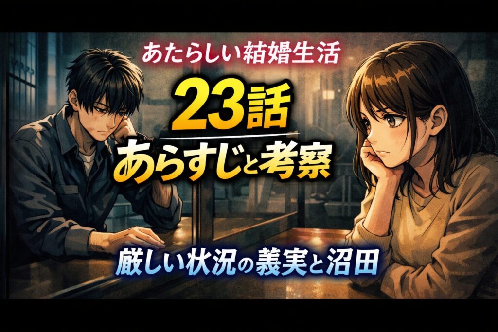 あたらしい結婚生活23話のあらすじと考察｜留置場で起きた出来事と沼田の決断