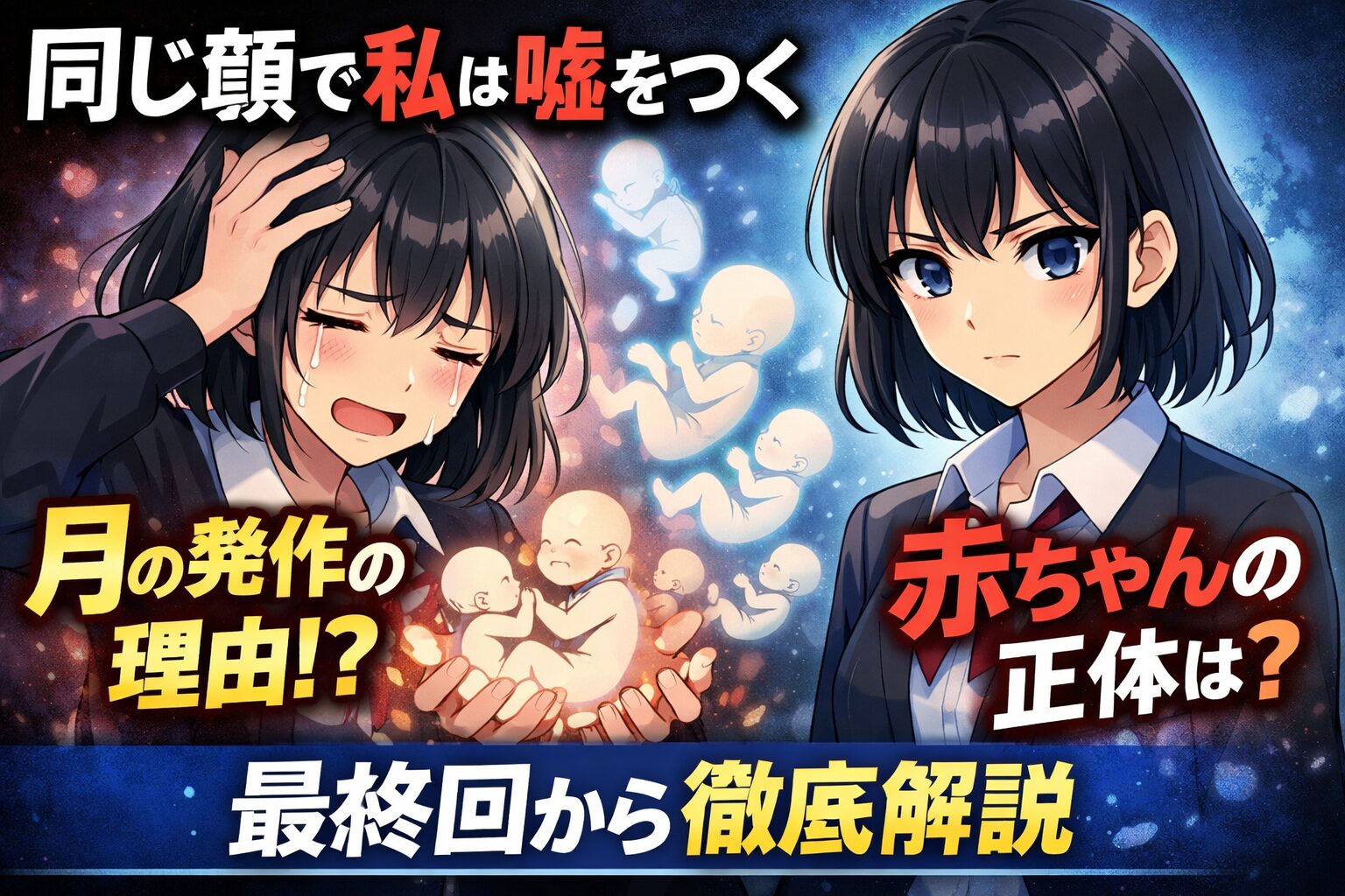 「同じ顔で私は嘘をつく」月の発作の理由とは？赤ちゃんの正体を最終回から解説