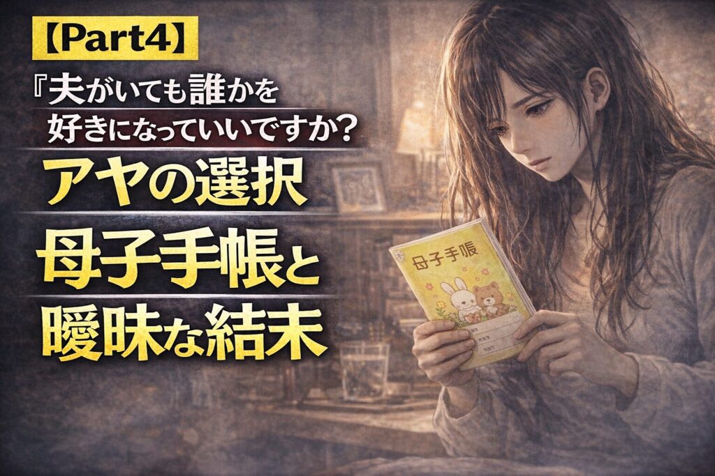 【Part4】『夫がいても誰かを好きになっていいですか？アヤの選択』結末ネタバレ｜母子手帳と曖昧な未来