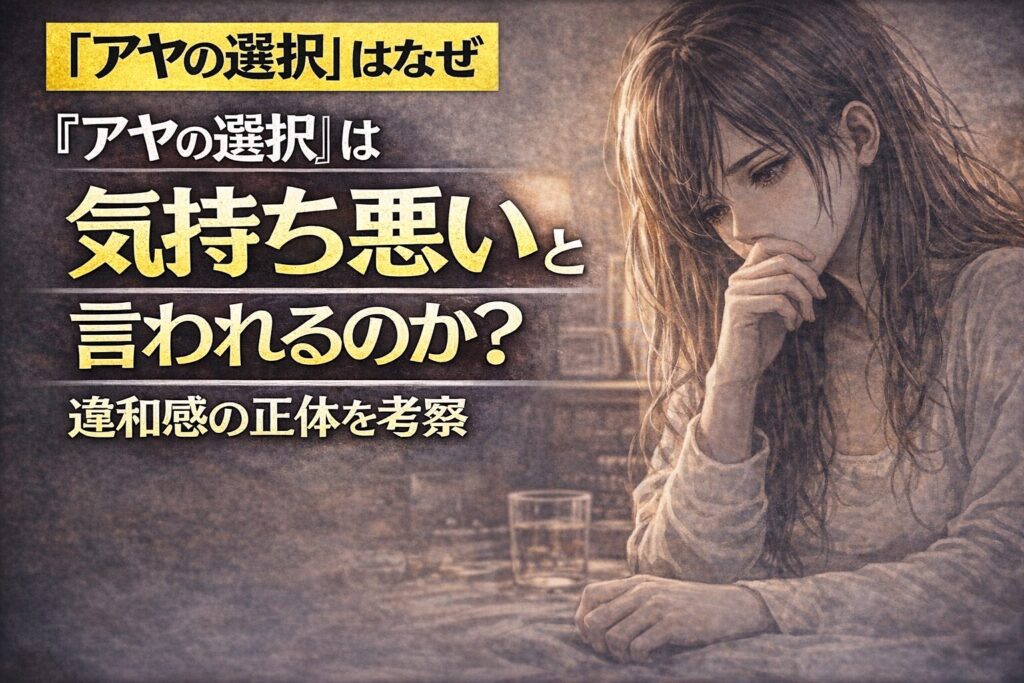 『アヤの選択』はなぜ「気持ち悪い」と言われるのか？違和感の正体を考察