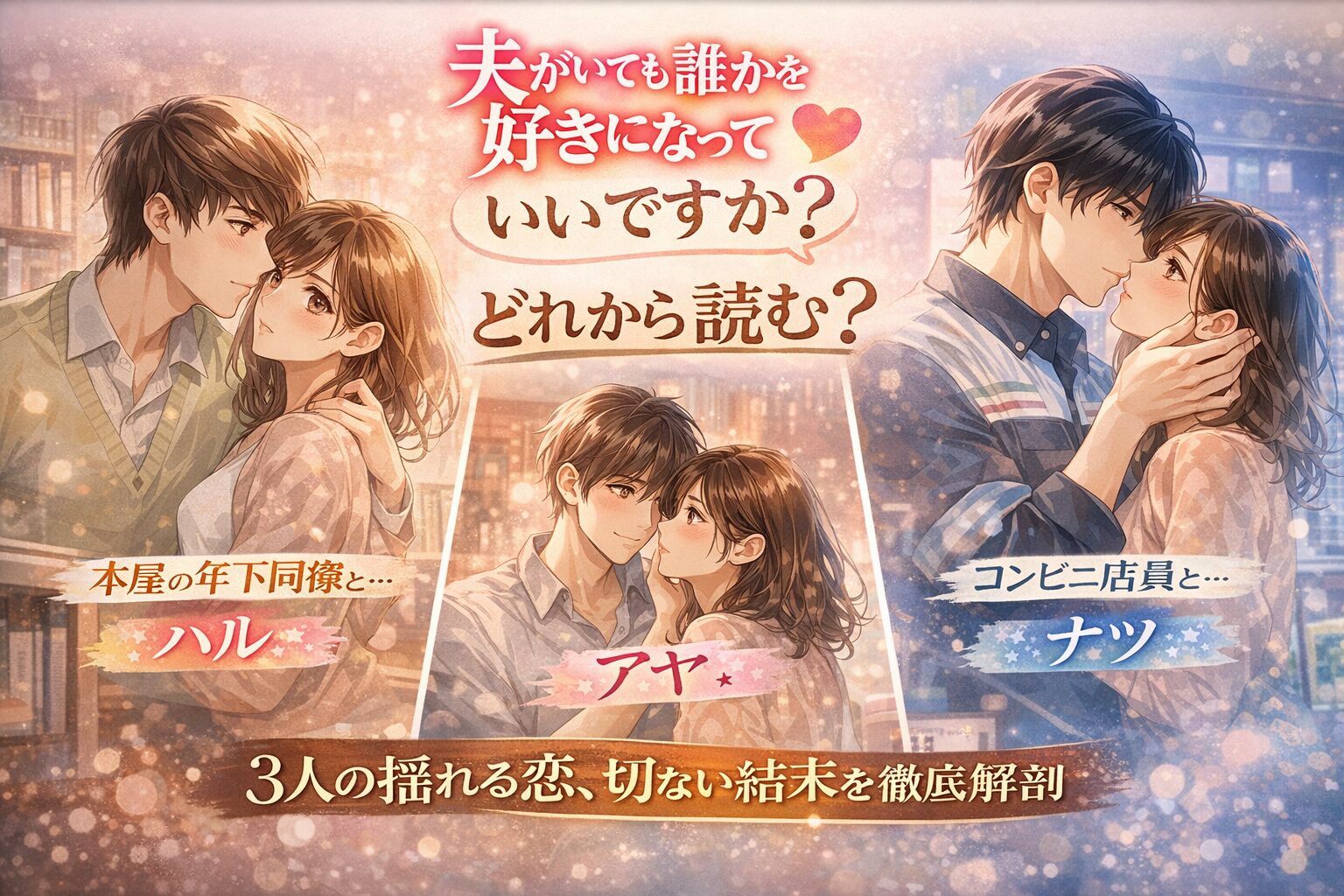 夫がいても誰かを好きになっていいですか？シリーズ比較｜読む順番とおすすめ