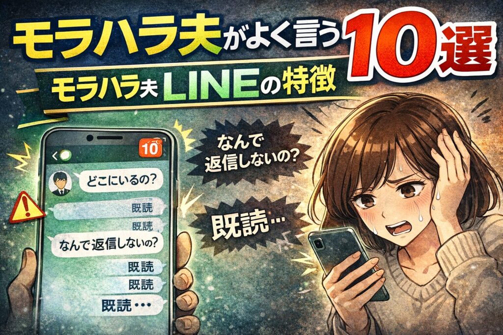 モラハラ夫のLINEの特徴10選｜こんなメッセージは精神的支配のサイン