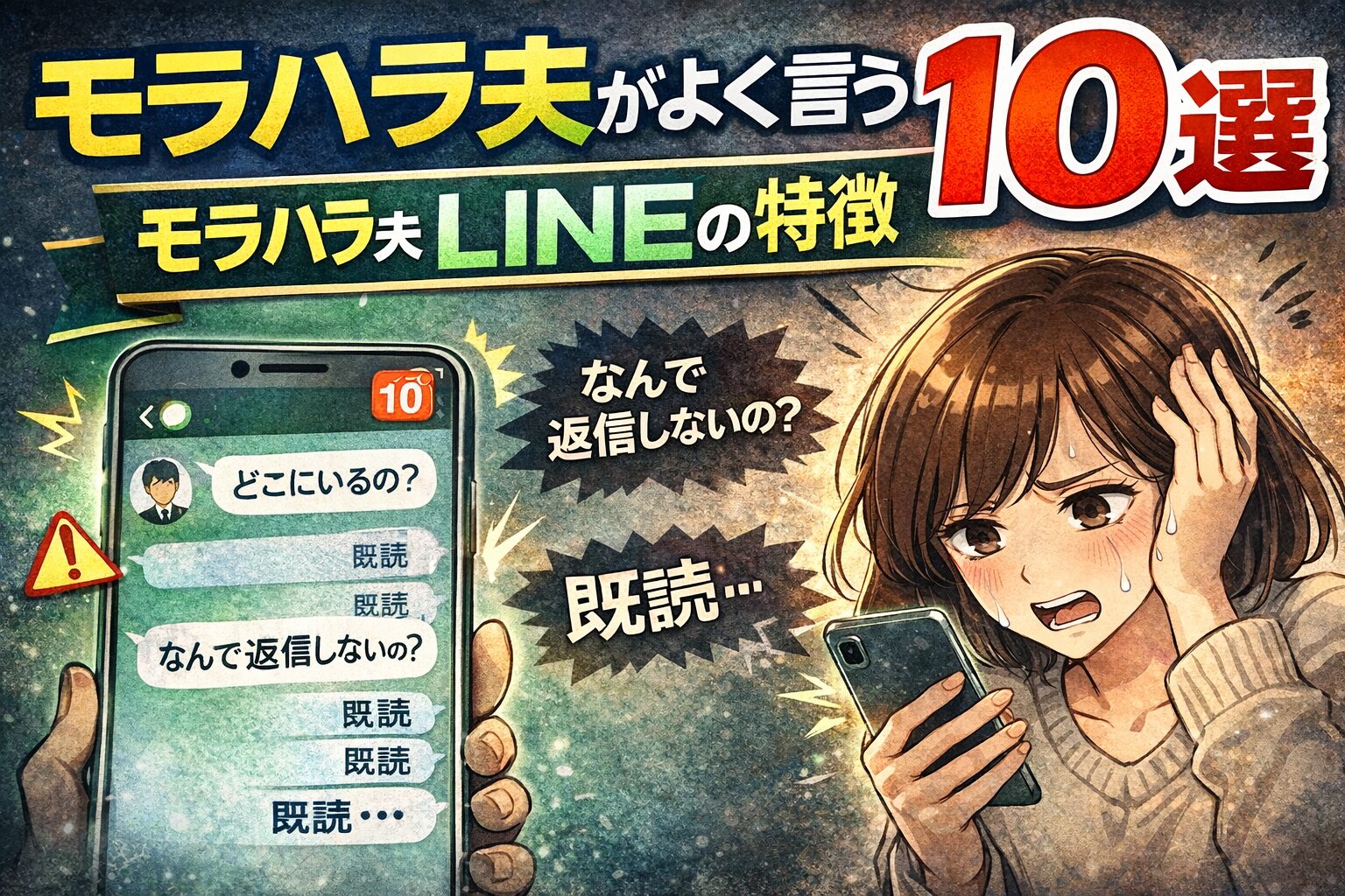 モラハラ夫のLINEの特徴10選｜こんなメッセージは精神的支配のサイン