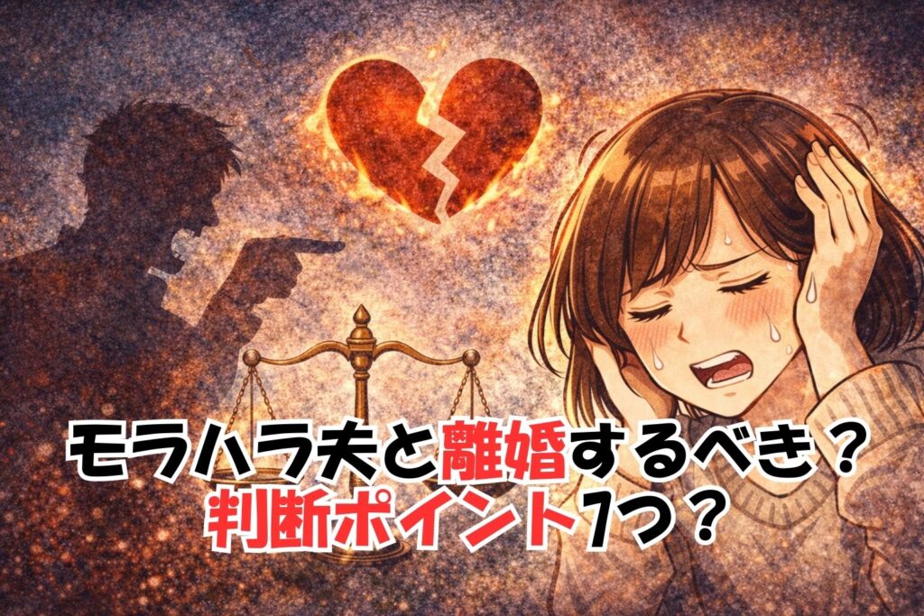 モラハラ夫と離婚するべき？判断ポイント7つ｜迷ったときの考え方