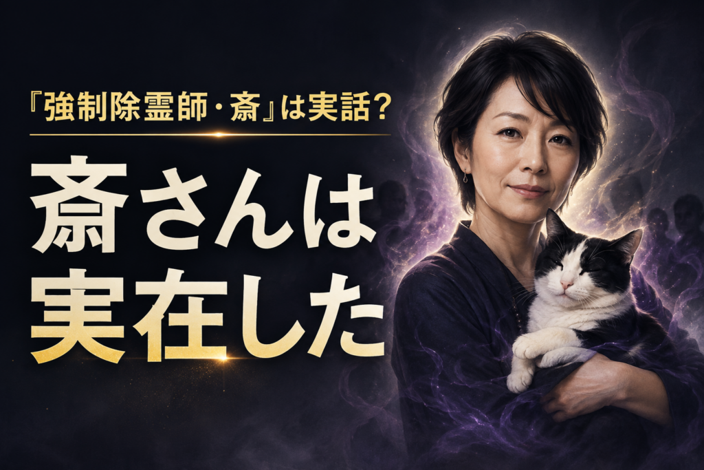 『強制除霊師・斎』は実話？斎さんは実在した霊能師！死因や新刊も解説